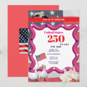 We The Silly Geese 250th Funny Celebration Einladung (Vorne/Hinten)