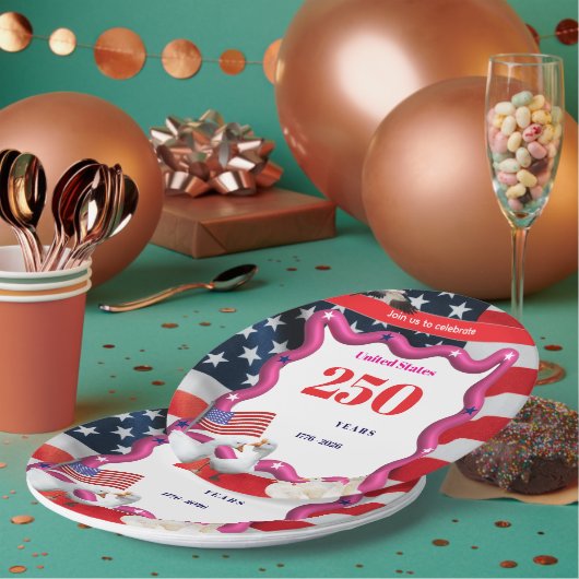 We The Silly Geese 250th Funny Celebration Pappteller (Multi)