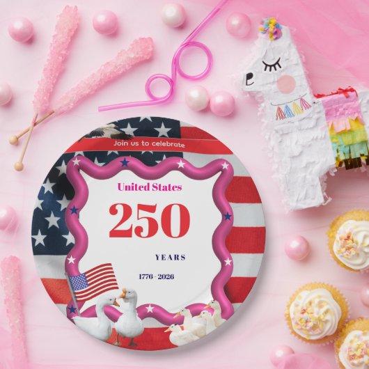 We The Silly Geese 250th Funny Celebration Pappteller (Party)