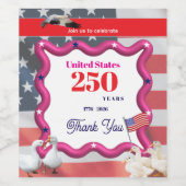 We The Silly Geese 250th Funny Celebration Weinetikett (Einzelnes Label)