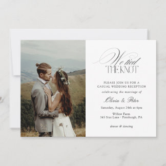 We Tied the Knot Elopement Wedding Reception Einladung
