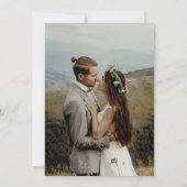 We Tied the Knot Elopement Wedding Reception Einladung (Rückseite)