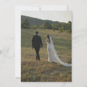 We Tied the Knot Elopement Wedding Reception Einladung (Rückseite)