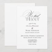 We tied the Knot with Photo Wedding Reception Einladung (Vorne/Hinten)