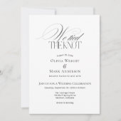 We tied the Knot with Photo Wedding Reception Einladung (Vorderseite)