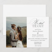 We tied the Knot with Photo Wedding Reception Einladung (Vorne/Hinten)