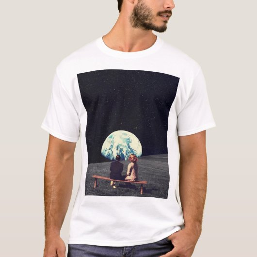 We Used To Live There Surreal Space Collage T-Shirt (Vorderseite)