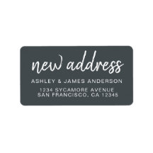We’ve Moved Classic Charcoal Gray New Address