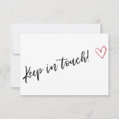 "We ve Moved" Handwriting Card mit Red Heart Ankündigung (Rückseite)