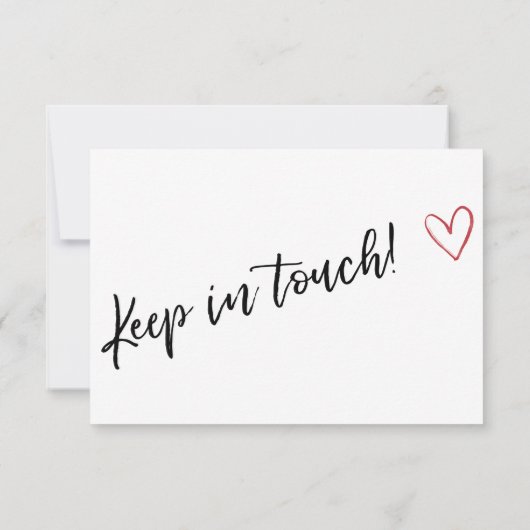 "We ve Moved" Handwriting Card mit Red Heart Ankündigung (Rückseite)