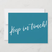 "We ve Moved" Moderne Handschrift Mosaic Blue Card Einladung (Rückseite)