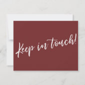 "We ve Moved" Moderne Handwriting Burgundy Card Einladung (Rückseite)