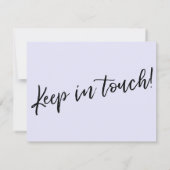 "We ve Moved" Moderne Handwriting Lavender Card Einladung (Rückseite)