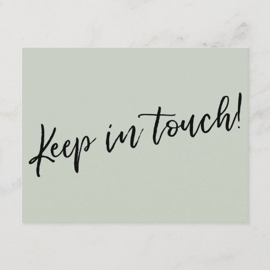 "We ve Moved" Moderne Handwriting Sage Green Card Einladung (Rückseite)