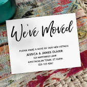 "We ve Moved" Moderne Handwriting Typografy Card Einladung