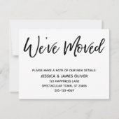 "We ve Moved" Moderne Handwriting Typografy Card Einladung (Vorderseite)