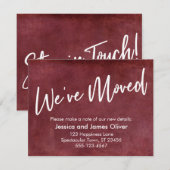 "We ve Moved" Typografy Red Grunge Ankündigung (Vorne/Hinten)