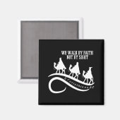 We Walk By Faith Not By Sight Christian Christmas  Magnet (Vorderseite/Rückseite)