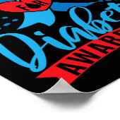 We Wear Blue For Diabetes Awareness Poster (Ecke)