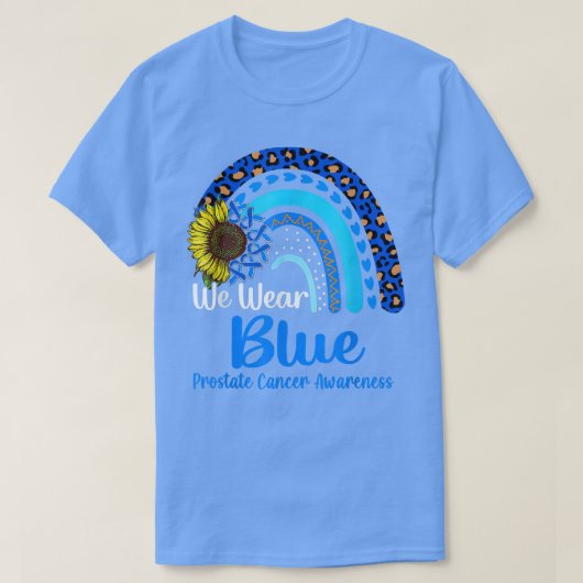 We Wear Blue Prostate Cancer Awareness Rainbow T-Shirt (Design vorne)