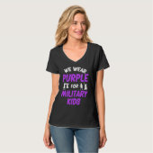 We Wear Purple For Military Kids T-Shirt (Vorderseite Vollansicht)