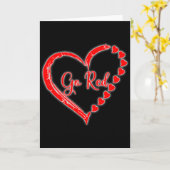 We Wear Red At February Go Red Heart Disease Aware Karte (Gelbe Blume)