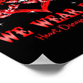 We Wear Red Butterfly Heart Heart Disease Awarenes Poster (Ecke)