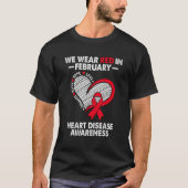 We Wear Red in February Heart Disease Awareness Su T-Shirt (Vorderseite)