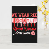We Wear Red Pickleball Heart Disease Awareness  Karte (Gelbe Blume)