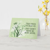 We Were Seeds Beautiful Inspirational Quote Karte (Gelbe Blume)