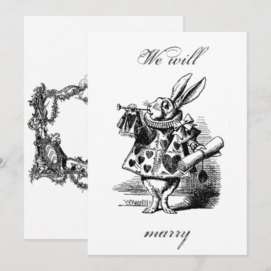 We will marry – Announcement to the wedding Einladung (Vorne/Hinten)