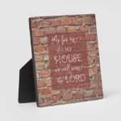 We Will Serve the Lord - Joshua 24:15 Fotoplatte (Vorderseite)