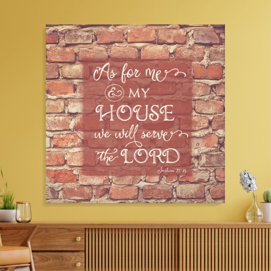 We Will Serve the Lord - Joshua 24:15 Leinwanddruck (Insitu (Wohnzimmer))