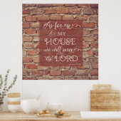 We Will Serve the Lord - Joshua 24:15 Poster (Küche)