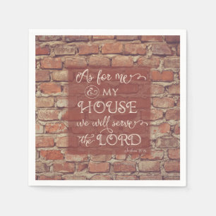 We Will Serve the Lord - Joshua 24:15 Serviette