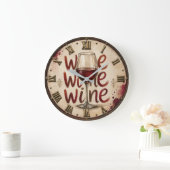 We Wine Große Wanduhr (Zuhause)