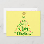 we wish you a merry Christmas Einladungspostkarte (Vorne/Hinten)