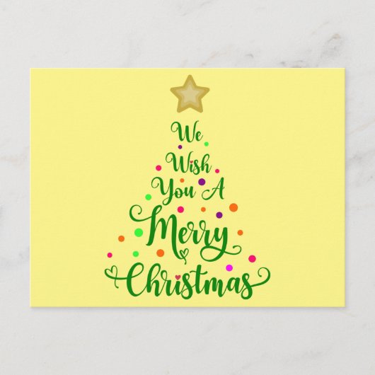 we wish you a merry Christmas Einladungspostkarte (Vorderseite)