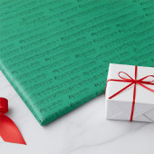 We Wish You a Merry Christmas Music in Jade Green Geschenkpapier
