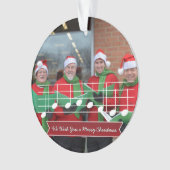 We Wish You a Merry Christmas Music Note Photo Red Ornament (Vorderseite)