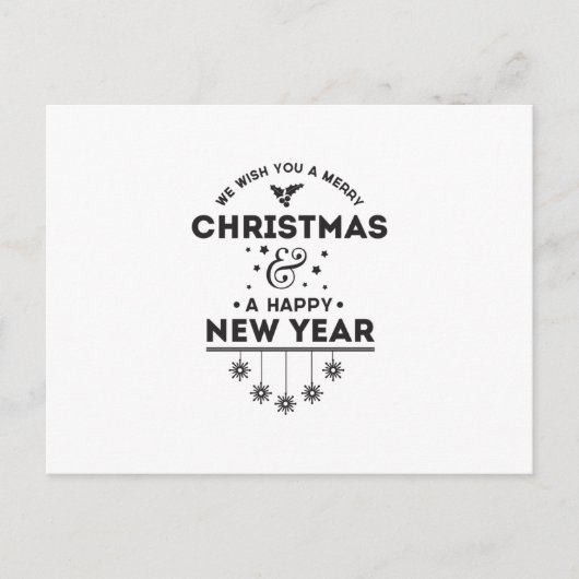 We Wish You a Merry Christmas Postkarte (Vorderseite)