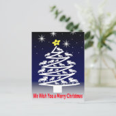 We Wish you a Merry Christmass Postkarte (Stehend Vorderseite)