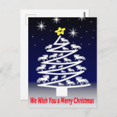 We Wish you a Merry Christmass Postkarte (Vorne/Hinten)