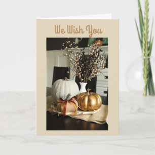 WE WISH YOU A VERY HAPPY THANKSGIVING FEIERTAGSKARTE
