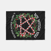 We Witch You A Merry Winter Solstice Wiccan Witchy Fleecedecke (Vorderseite (Horizontal))