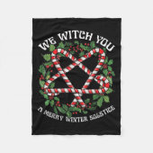 We Witch You A Merry Winter Solstice Wiccan Witchy Fleecedecke (Vorderseite)