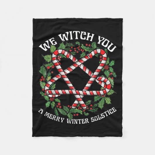 We Witch You A Merry Winter Solstice Wiccan Witchy Fleecedecke (Vorderseite)