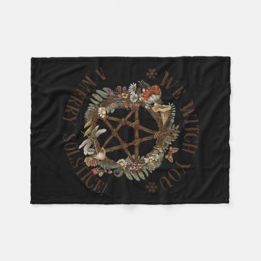 We Witch You A Merry Winter Solstice Yule Pagan Sa Fleecedecke (Vorderseite (Horizontal))