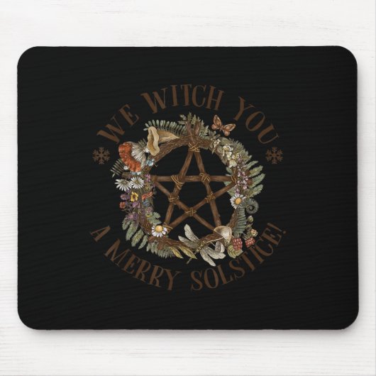 We Witch You A Merry Winter Solstice Yule Pagan Sa Mousepad (Vorne)