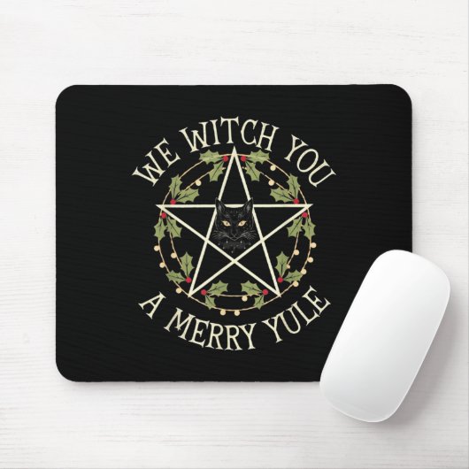 We Witch You A Merry Yule Winter Solstice Christma Mousepad (Mit Mouse)
